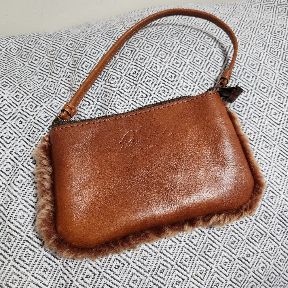 Patricia Nash Brown Leather Wristlet